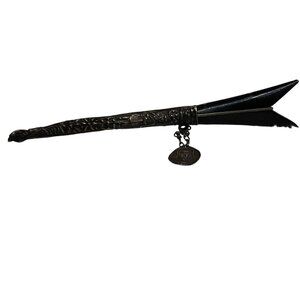 Vintage Cretan Dagger Knife Sword Silver Tone Brooch Pin Retro Jewelry